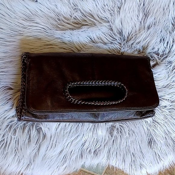 BCBGMaxAzria Genuine Leather Clutch Handbag - Picture 3 of 15